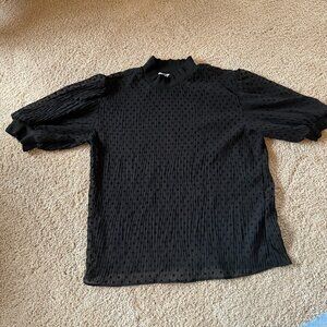 Sheer Black Polka Dot Zara Top